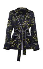 Dorothee Schumacher Cherry Blossom Silk Belted Jacket