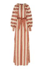 Martin Grant Virgin Wool Balloon Sleeve Organza Maxi Dress