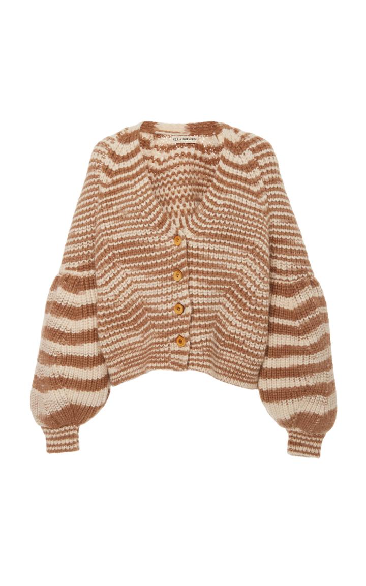 Ulla Johnson Jelena Striped Alpaca-blend Cardigan