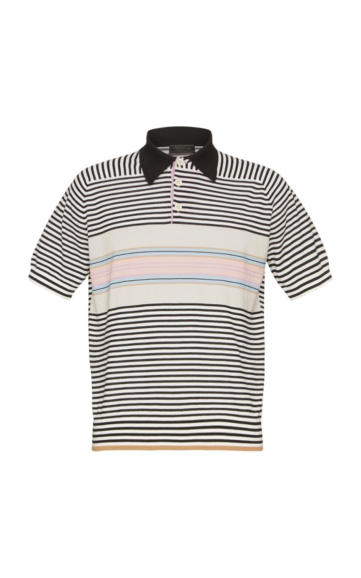 Prada Striped Wool Polo