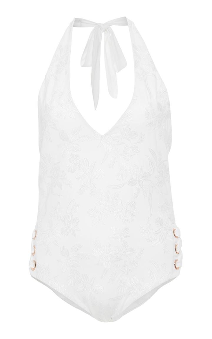 Tori Praver Jolie Cheeky Side Lace Up One Piece Swimsuit