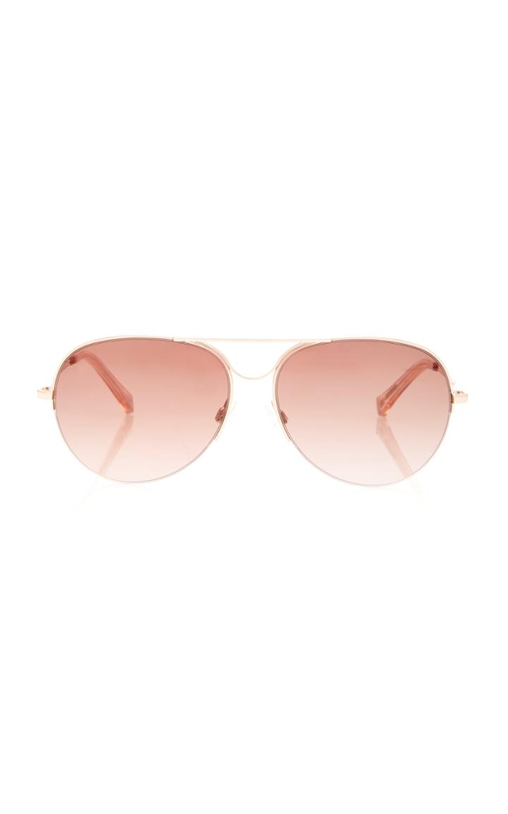 Kate Young Alicia Aviator-style Metal Sunglasses