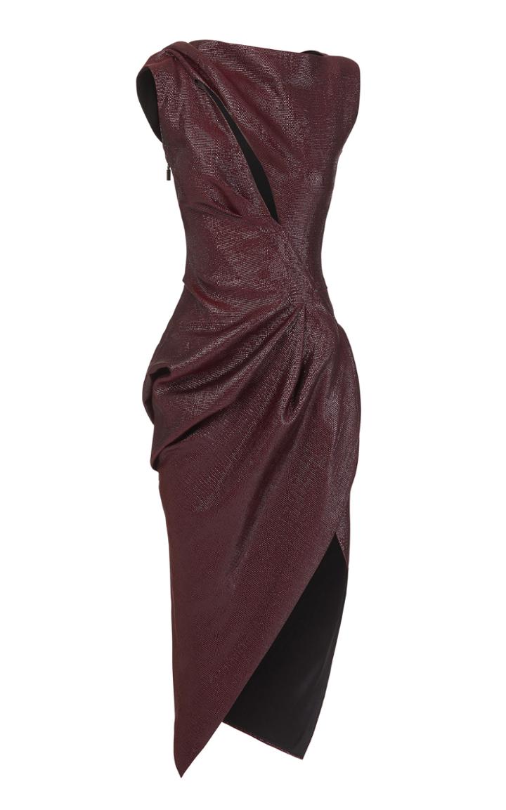 Maticevski Connector Gathered Cady Dress Size: 8