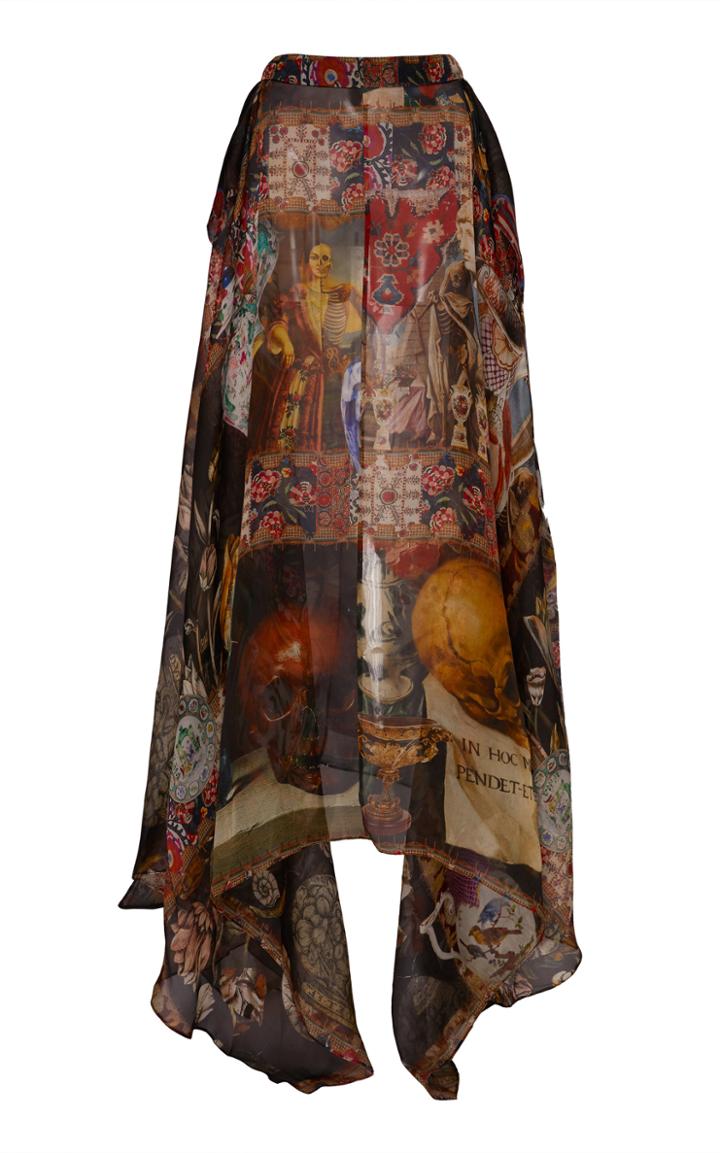 Libertine Memento Mori Long Handkerchief Skirt