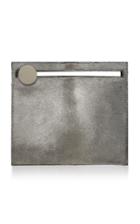 Bienen Davis Max Silver Haircalf Clutch