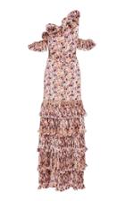 Alexis Amonda Beaded Floral Ruffle-tiered Dress
