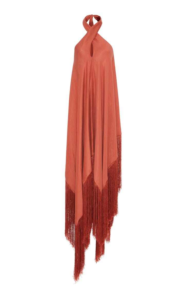 Cult Gaia Ali Fringe Halter Dress