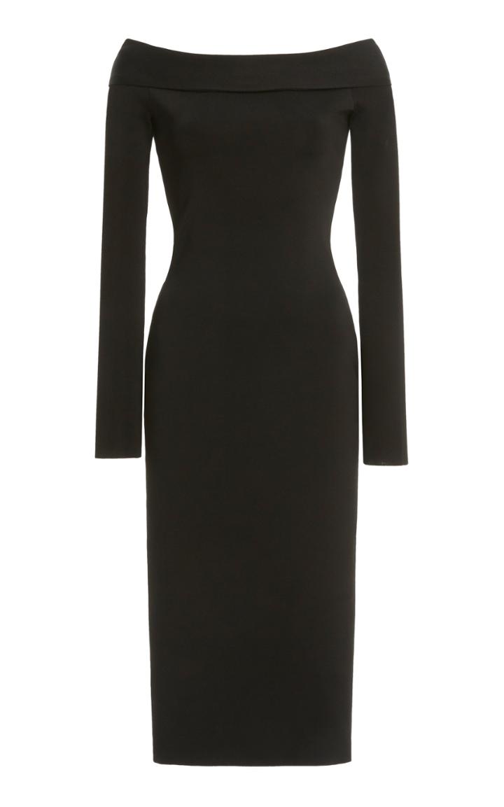 Moda Operandi Victoria Beckham Bardot Knit Off-the-shoulder Midi Dress