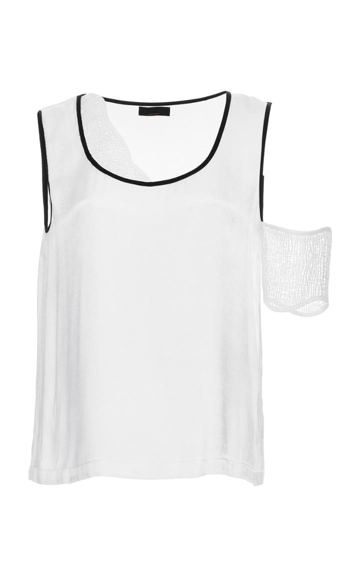 Maki Oh Vest Top With Wavy Arm Detail