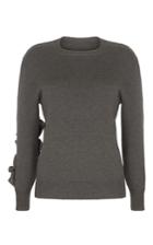 Ruban Decorated Sleeve Cashmere Sweater