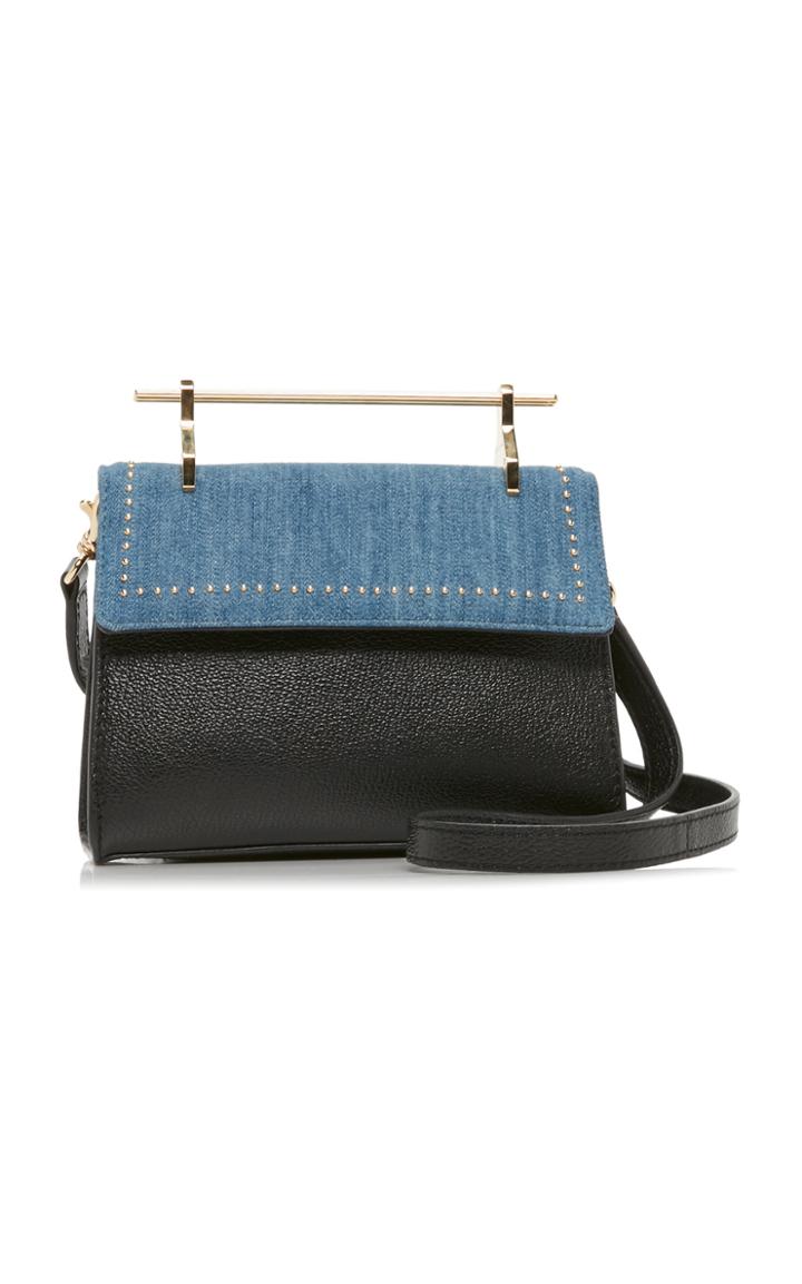 M2malletier Mini Muse Leather And Denim Bag