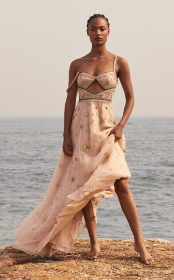 Moda Operandi Cucculelli Shaheen Galaxy Constellation Cut-out Silk Tulle Dress