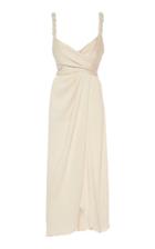 Johanna Ortiz Sentimental Water Draped Crepe Midi Dress