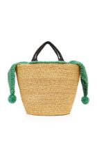 Muun Minho Canvas-trimmed Crochet-knit And Straw Tote