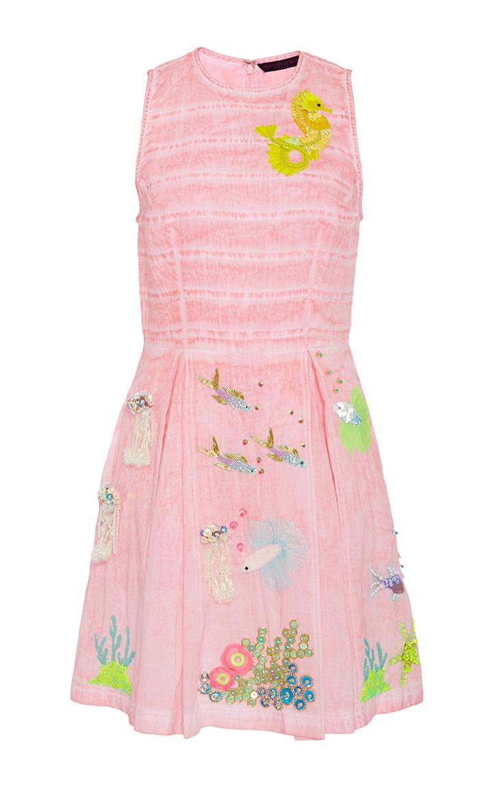 Manish Arora Life Aquatic Embroidered Short Dress
