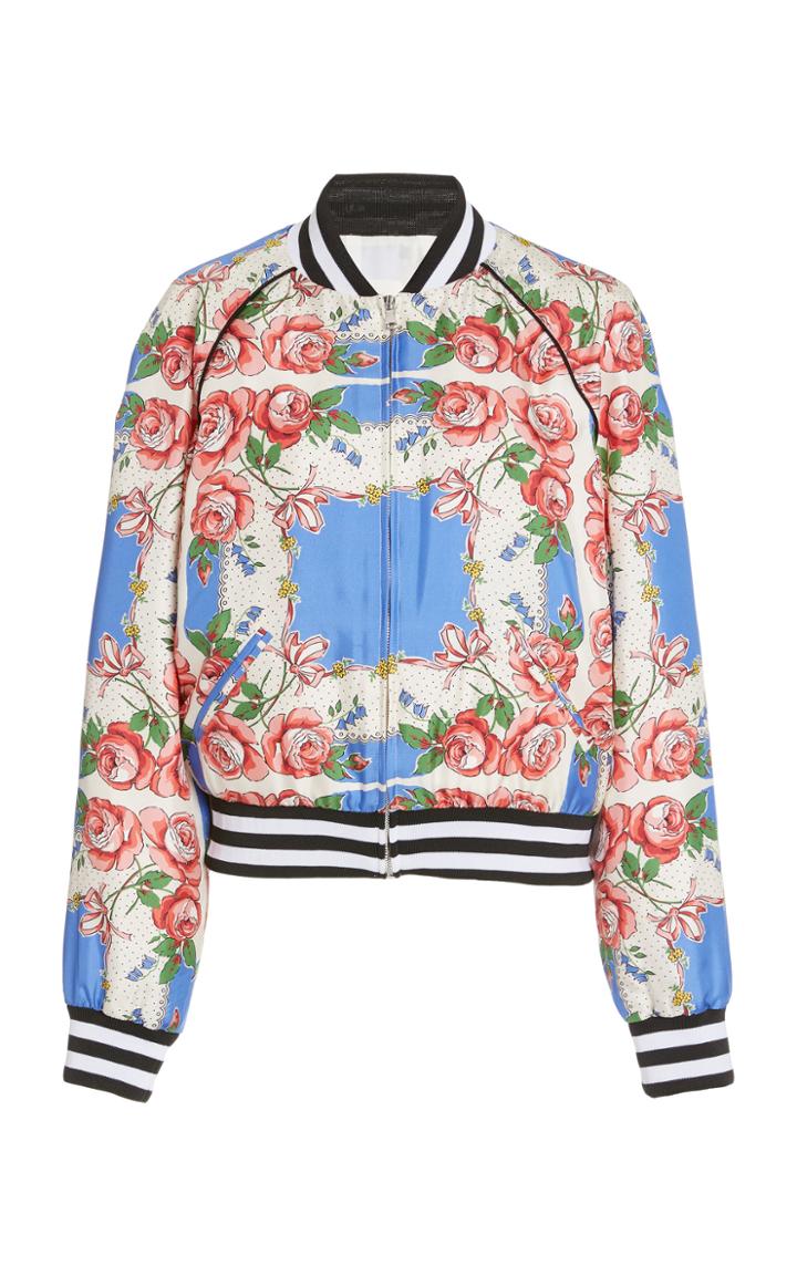 Moda Operandi Rodarte Printed Silk-twill Bomber Jacket