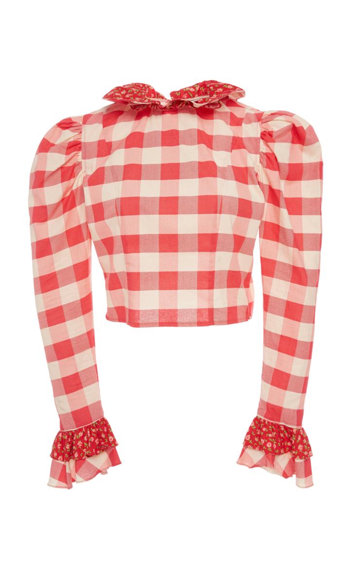 Batsheva Ruffled Cotton Prairie Top