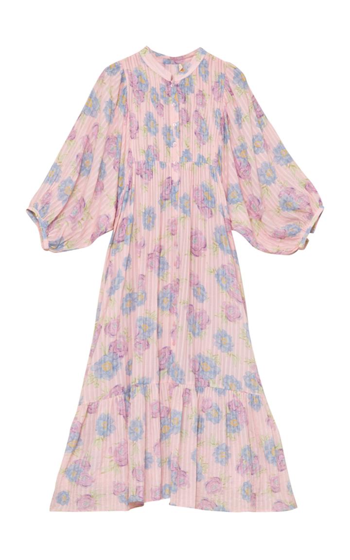 Moda Operandi Bytimo Floral Cotton-blend Maxi Shirt Dress