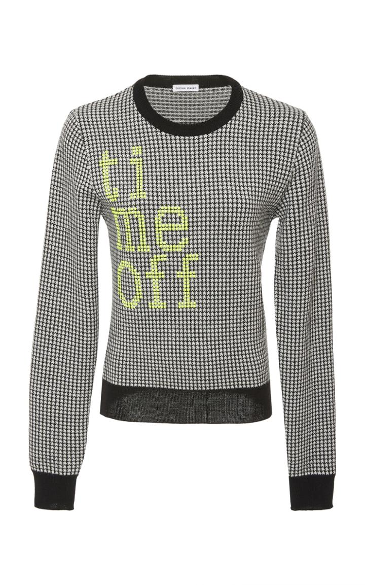 Tomas Maier Pepita Knit Time Off Top