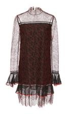 Jonathan Simkhai Long Sleeve Lace Ruffle Dress