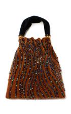 Moda Operandi Lizzie Fortunato Gala Contrasting Embroidered Velvet Top Handle Bag