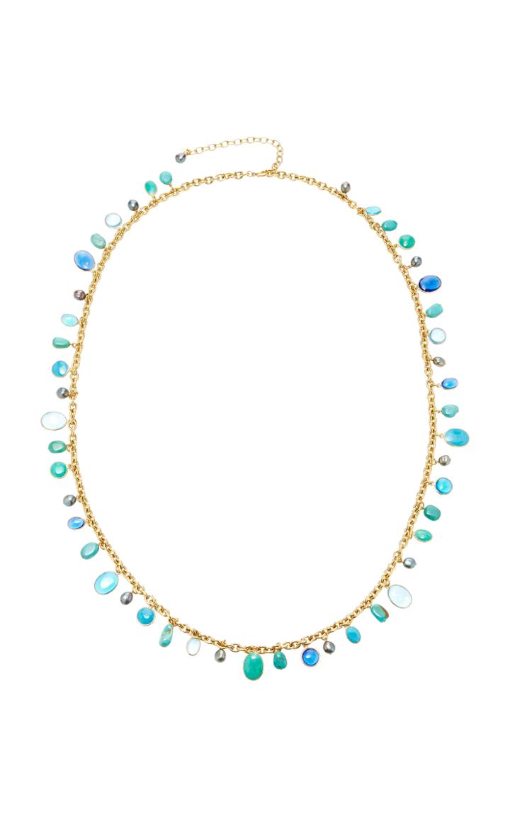 Loulou De La Falaise Pebble And Turquoise Necklace