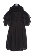 Dice Kayek Ruffle Sleeve Silk Dress