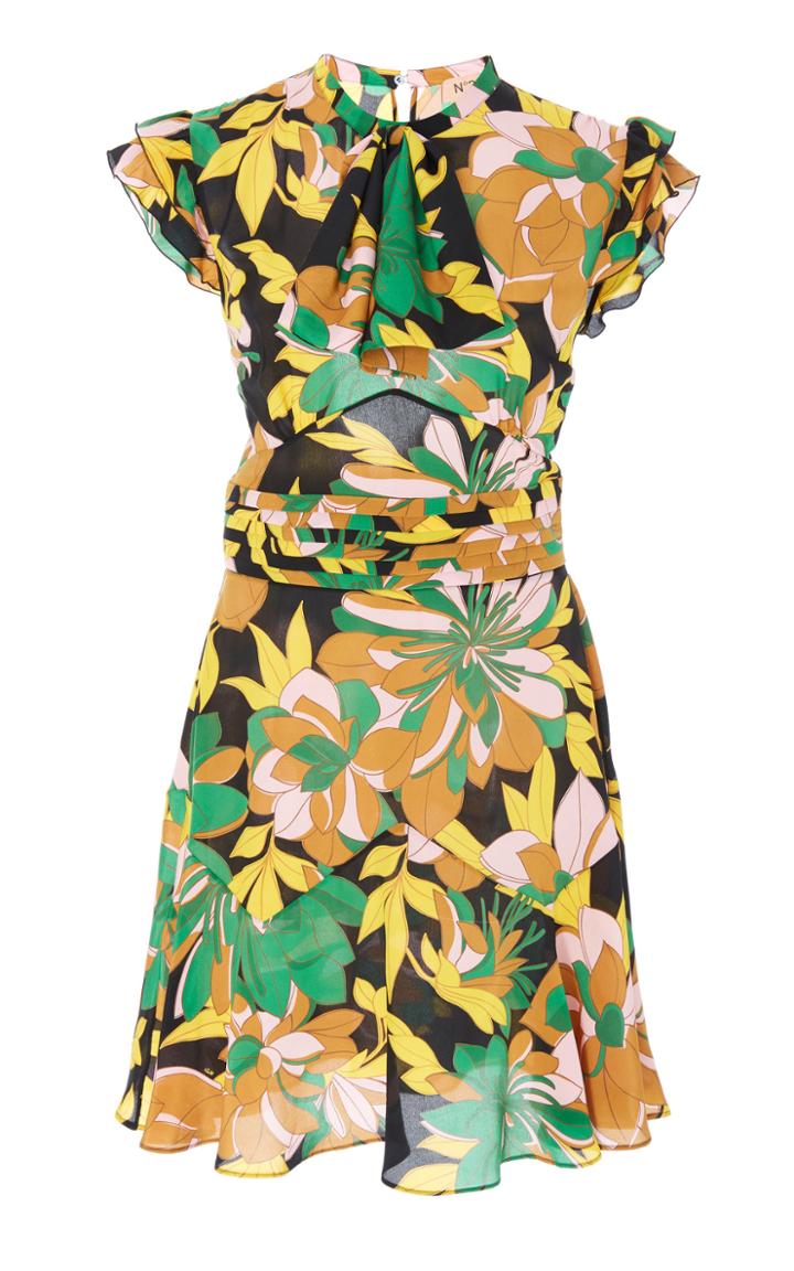 N 21 N&deg;21 Andrea Floral Crepe De Chine Dress
