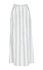 Noon By Noor Curtis Silk And Linen Blend Straight Midi Skirt