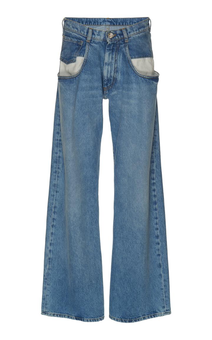 Maison Margiela Dropped Pocket High-rise Wide-leg Jeans