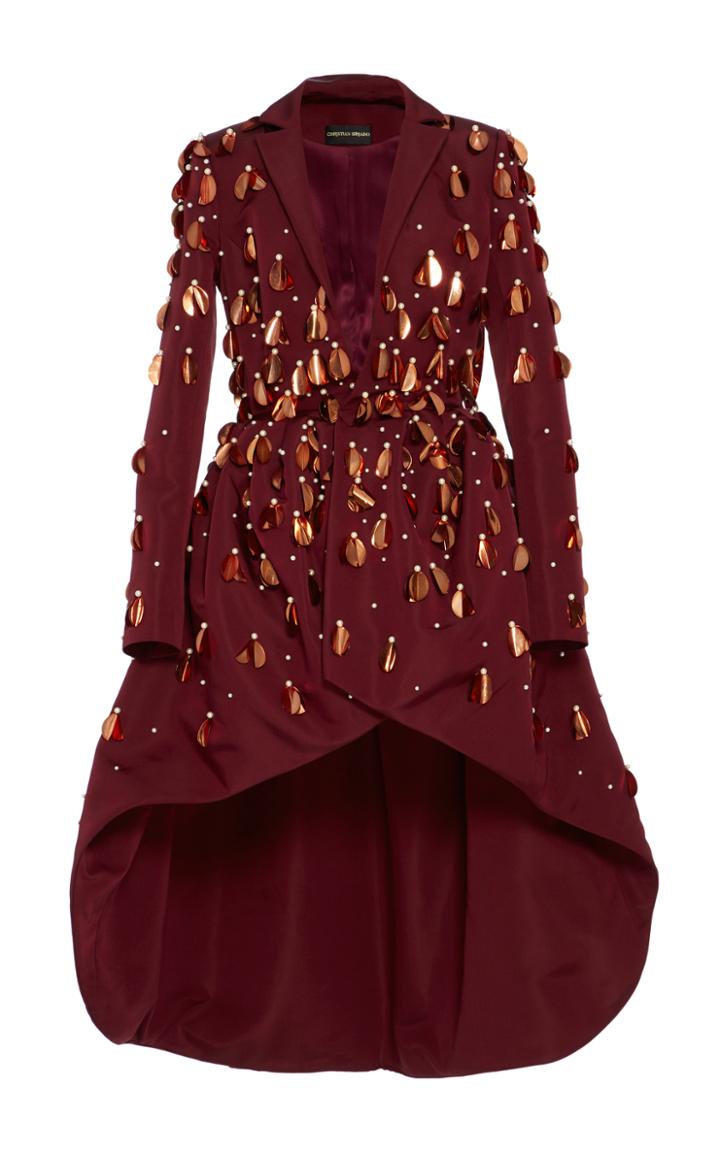 Christian Siriano Embellished Evening Coat