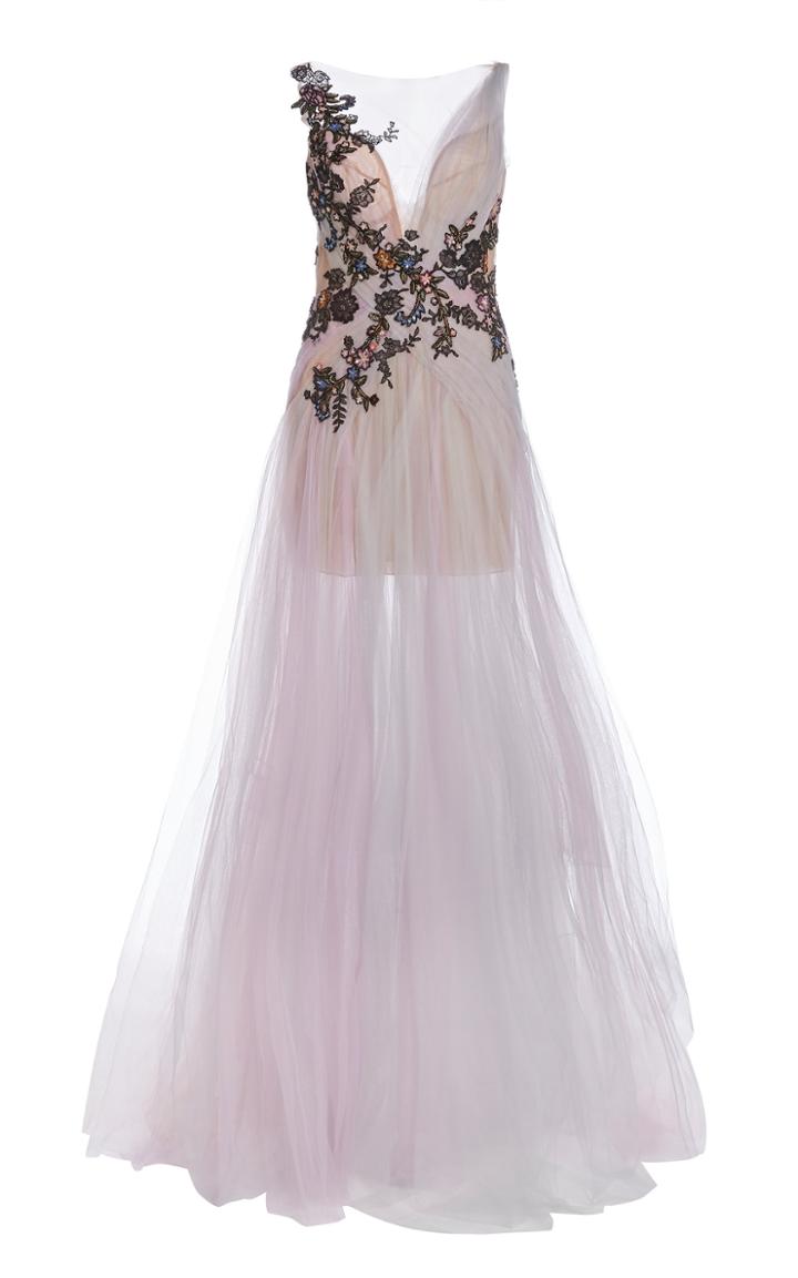 Moda Operandi Marchesa Embellished Organza Gown
