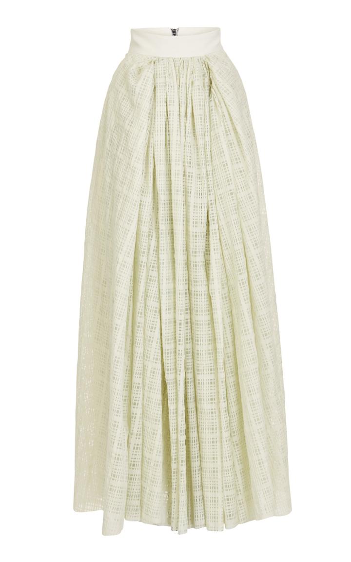 Maticevski Impatiens Gauze Grid Opera Skirt