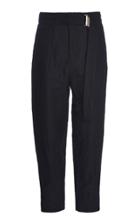 Rochas Pedro Belted Cropped Wool-blend Pants
