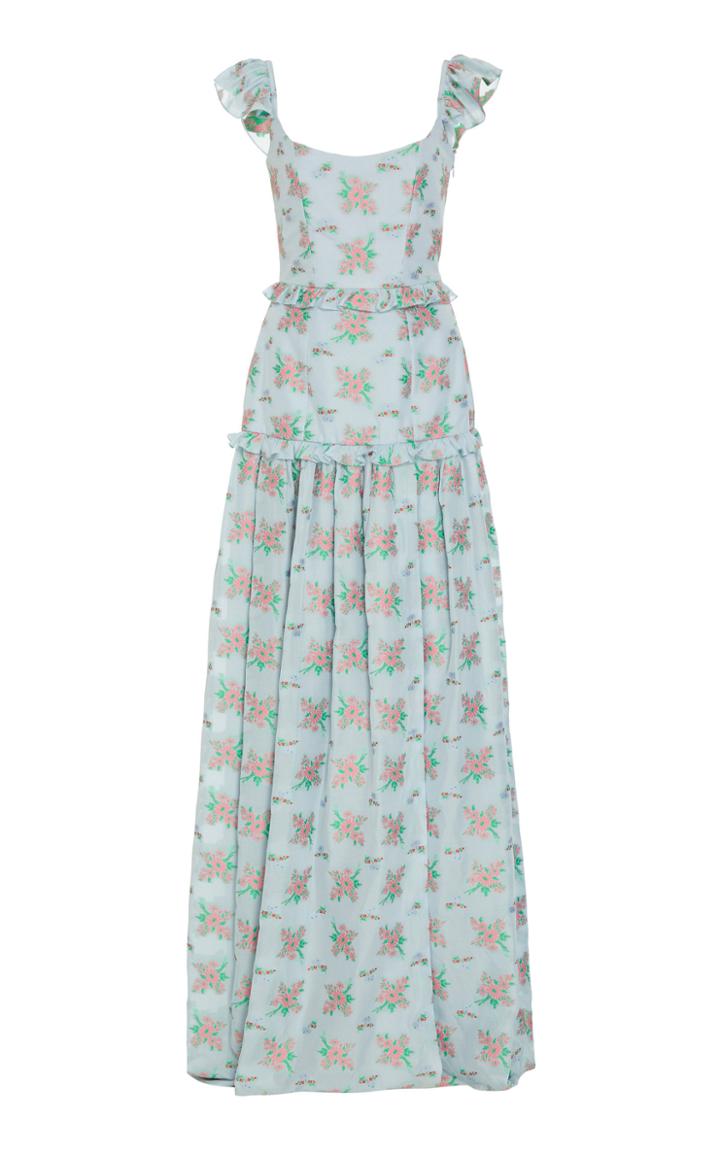 Moda Operandi Markarian Arabella Floral Tiered Gown Size: 0