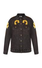 Dalood Sunflower Embroidered Denim Jacket