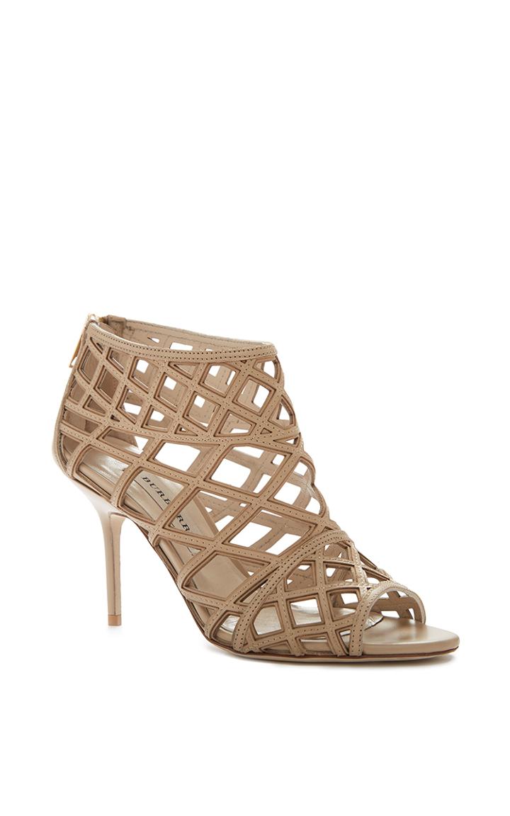 Burberry Light Nude Ebsworth Peep Toe Bootie
