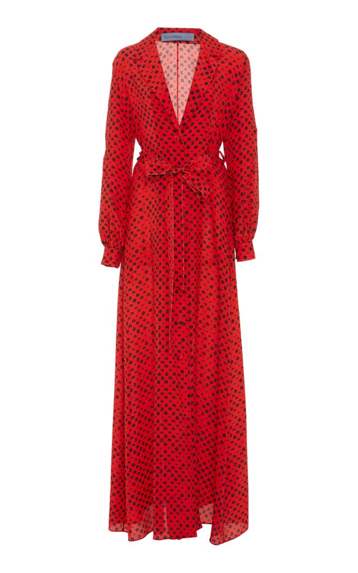 Jonathan Cohen Dawn Floral Silk Robe Dress