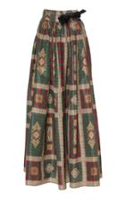 Etro Printed Tie-detailed Silk Maxi Skirt