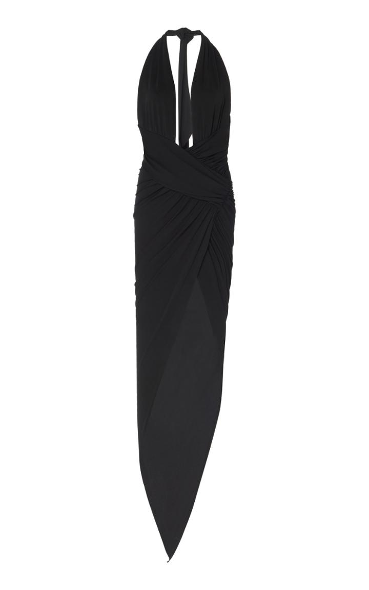 Moda Operandi Alexandre Vauthier Halter Crepe Maxi Dress Size: 34