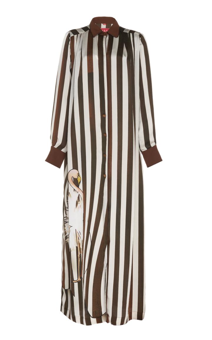 For Restless Sleepers Febo Printed Silk Maxi Dress