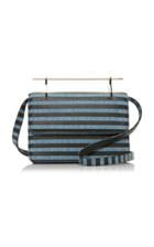 M2malletier La Fleur Du Mal Striped Denim Bag