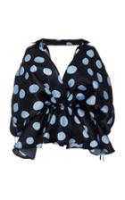 Leal Daccarett Getsemani Polka Dot Silk Organza Top