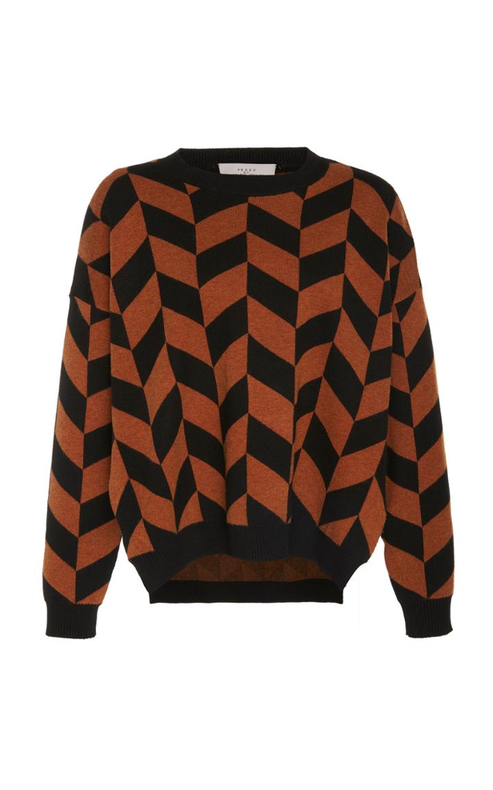 Preen By Thornton Bregazzi Alexa Herringbone Sweater