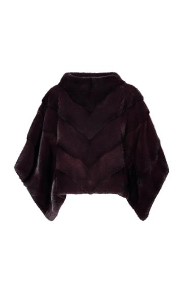 Lysa Lash Furs Lola High-collar Mink Cape