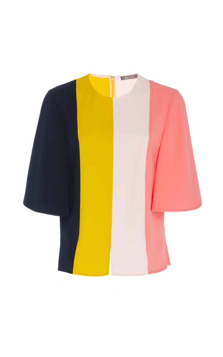 Moda Operandi Lela Rose Colorblocked Crepe Top Size: 0