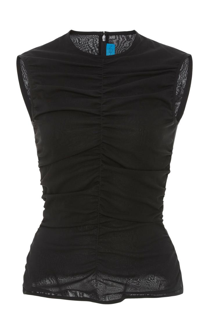 Jonathan Cohen Ruched Georgette Top