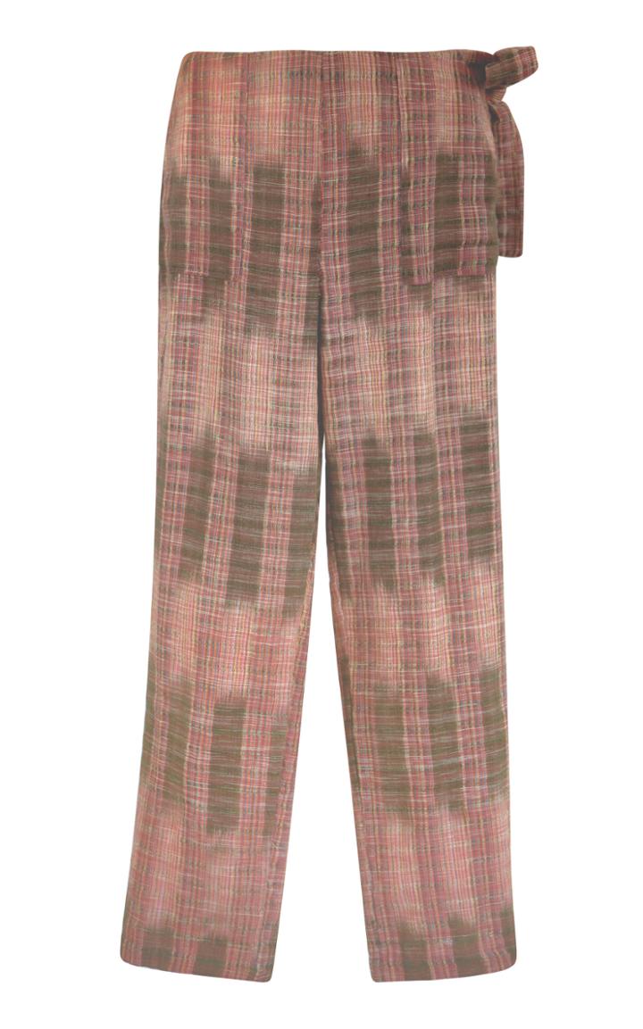 Moda Operandi Alix Of Bohemia Logan Plaid Cotton-linen Straight-leg Pants