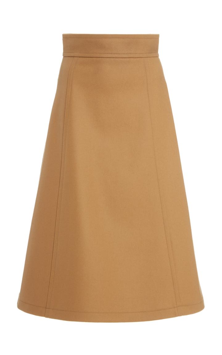 Moda Operandi Carolina Herrera A Line Wool Knee-length Skirt