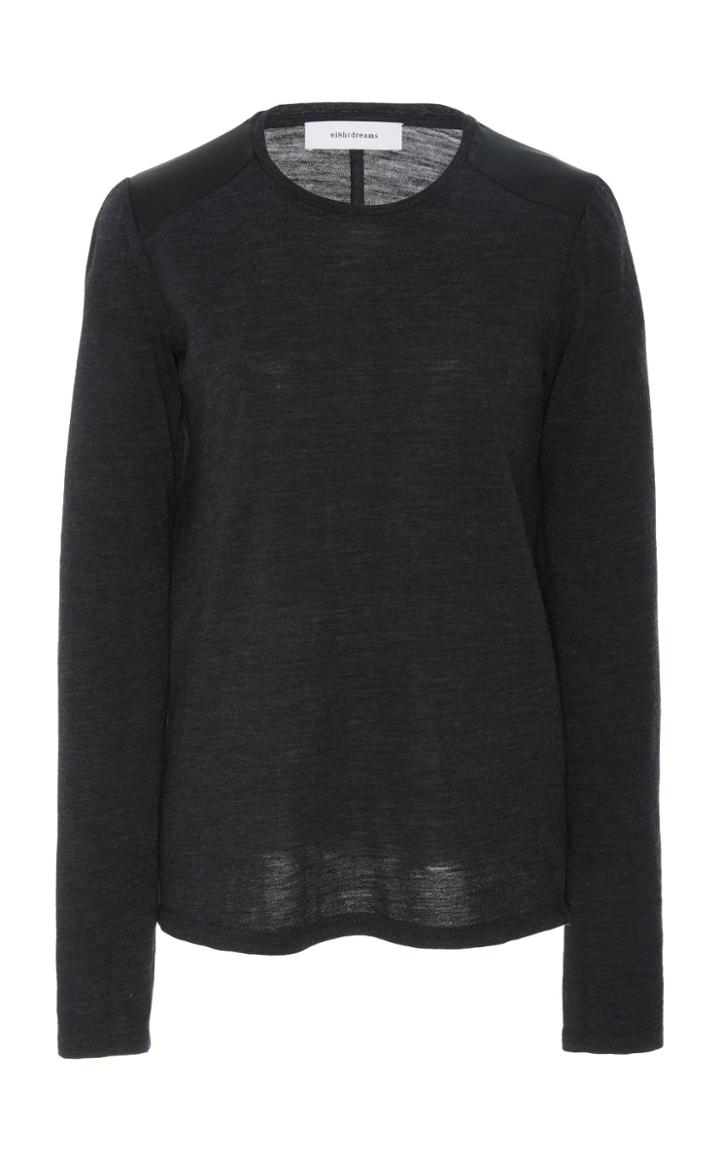 Ei8ht Dreams Italian Wool Jersey Yoke Top